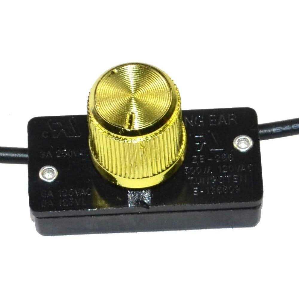 Hqrp Universal Dimmer Light Lamp Switch with Rotary Knob 125v 6a - Image 3