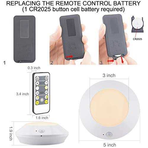 BIGMONAT Battery Operated Shower Light with Motion Sensor Wireless Ceiling Light RF Remote Controlled Through Walls|Brightness Dimmable - Image 3