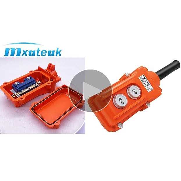 mxuteuk Rain Proof Up-Down Switch Control Station Crane Pendant Hoist ...