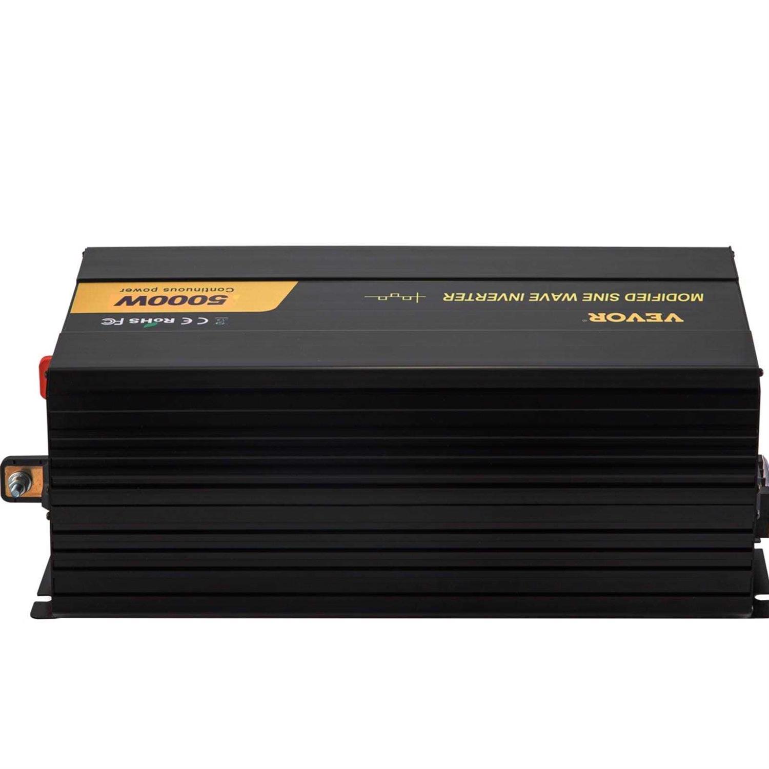 VEVOR Power Inverter 5000W Modified Sine Wave Inverter Dc 12V to Ac 120V Car Converter with Lcd Remote Controller Led Indicator Ac Outlets Inverter ZXNB5KW12-120NSRIV9 - Image 5
