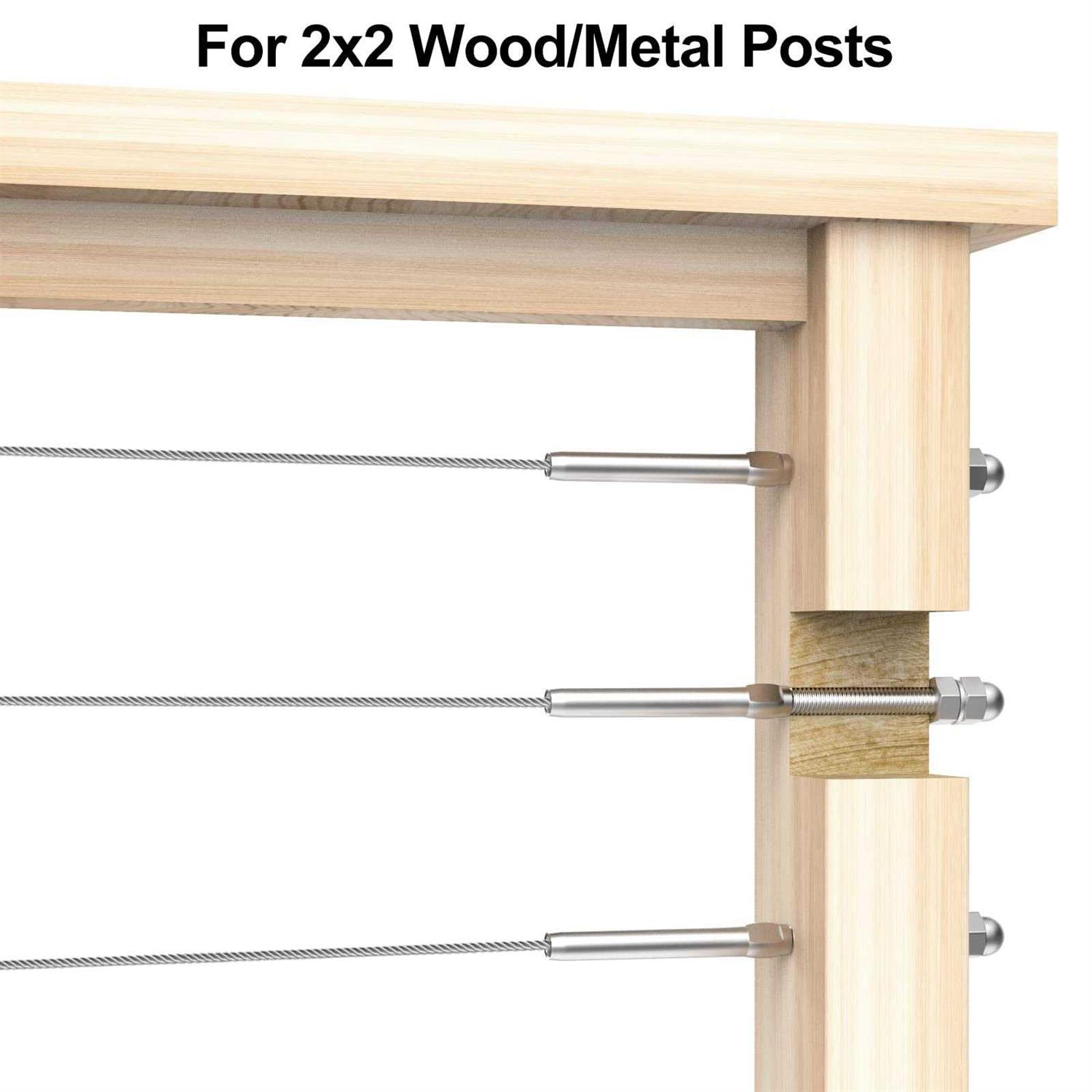 BLIKA 50 Pack Cable Railing Swage Threaded Stud Tension End Fitting Terminal Deck Cable Railing - Image 5