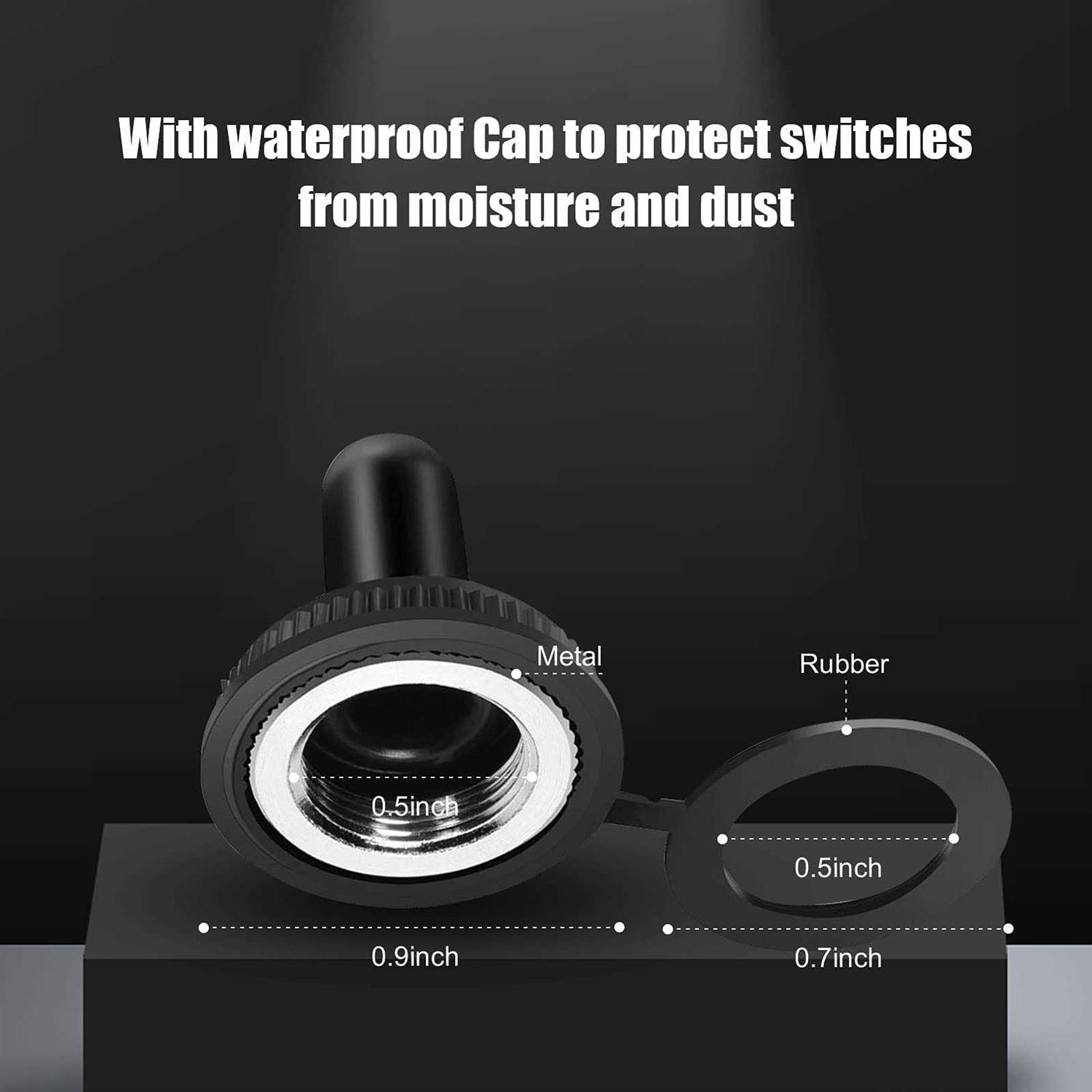 Toggle Switch 12V Heavy Duty 120V SPST ON Off Rocker Switch - Image 5