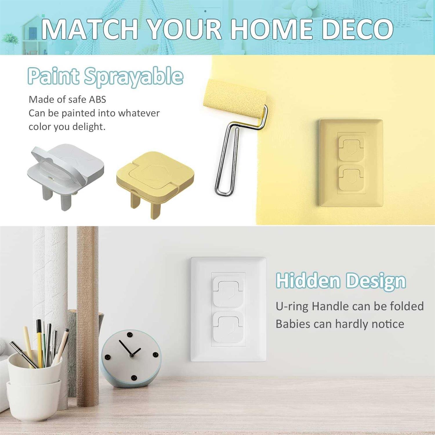 4our Kiddies Baby Proofing Outlet Covers Electric Outlet Pulg Covers for Baby Safety Socket Cover Protector Cap to Prevent Your Child from Power Shock - Image 4