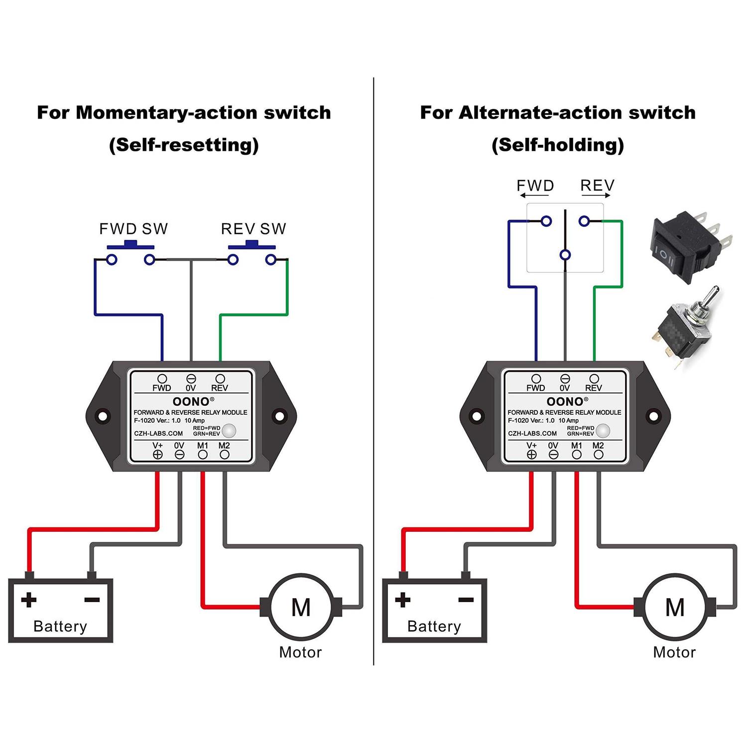 OONO Forward and Reverse Relay Module for Motor/Linear Actuator - Image 3
