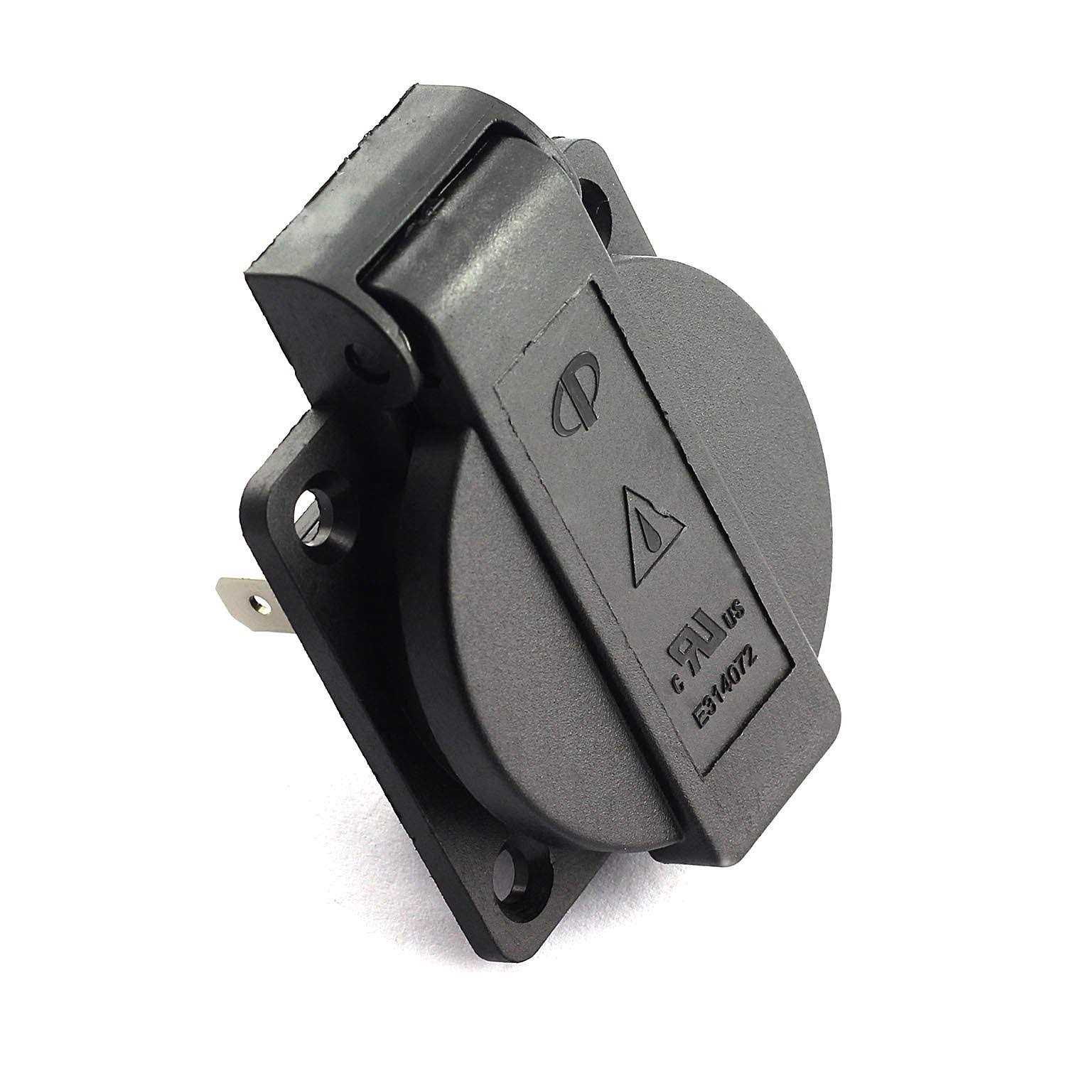 RuiLing US Standard Water-Proof Power Outlet 3-Hole Socket AC 15A 125V Panel Mount Dust-Proof Industrial Electrical Female Plug Power - Image 3