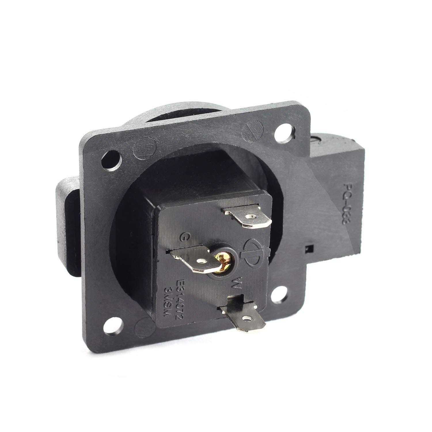 RuiLing US Standard Water-Proof Power Outlet 3-Hole Socket AC 15A 125V Panel Mount Dust-Proof Industrial Electrical Female Plug Power - Image 4