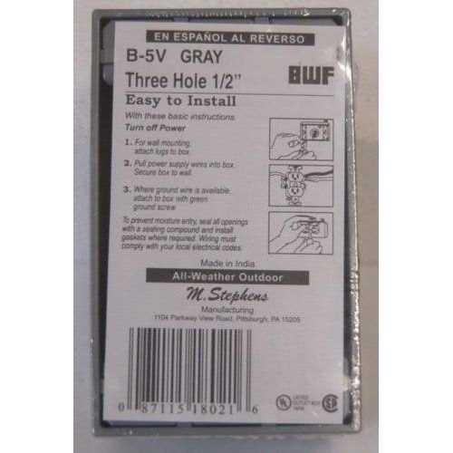Teddico 3-Hole 1/2 Box Outlet B-5V - Image 3