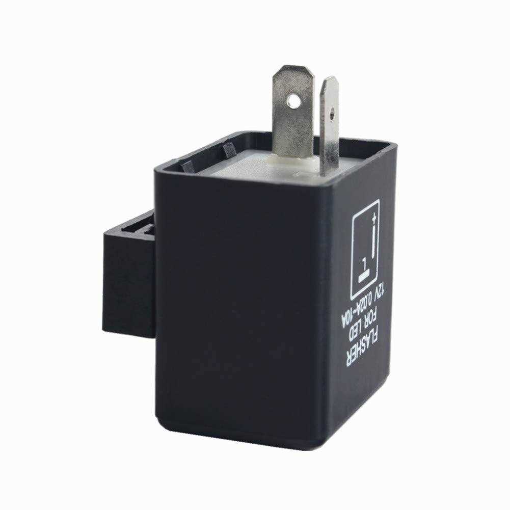 DEWHEL 12V 0.02A-10A 2-Pin CF-12 Automatic Electronic LED Flasher Relay Fix for Turn Signal Light Fast Hyper Flash - Image 2