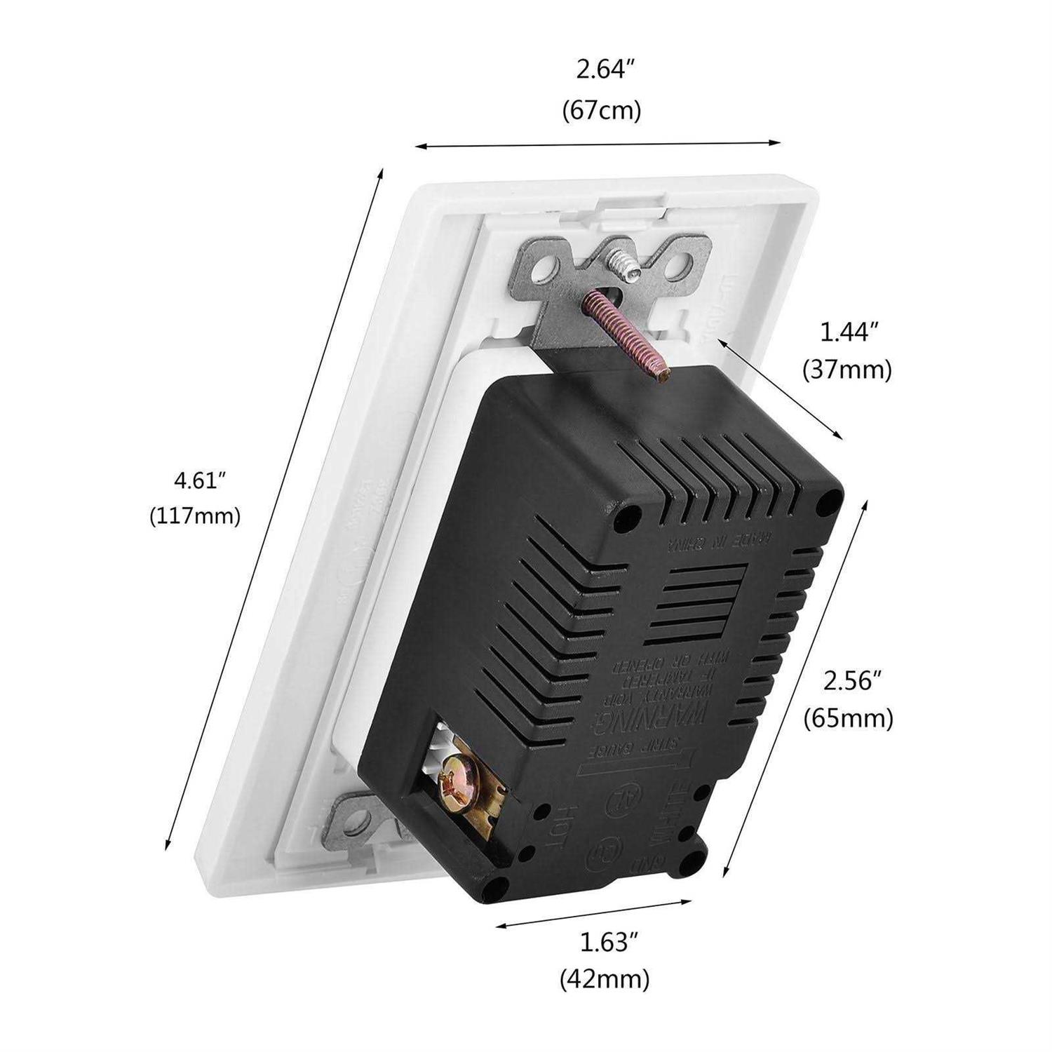 Bestten 4.2a/21w USB Receptacle Outlet with 4 High-Speed USB Charging Ports and LED Indicator - Image 3