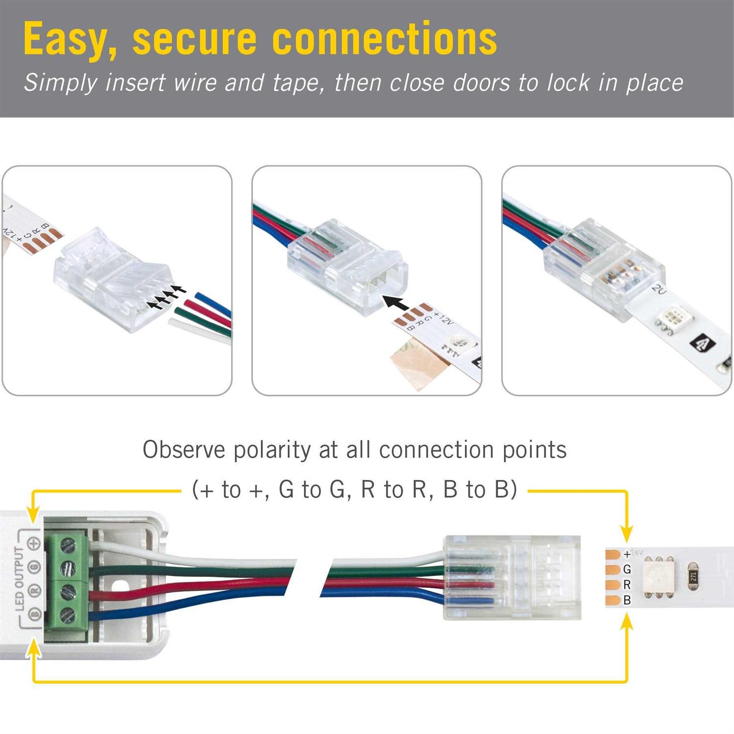 Armacost Lighting 4-Pin Wire to Tape Connector Cord - Image 4