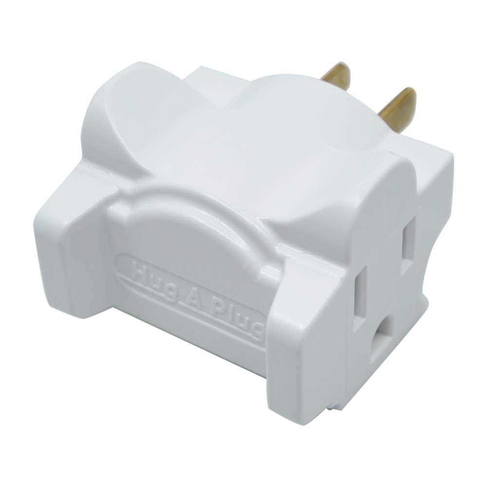 Hug-A-Plug Outlet Adapter White - Image 2