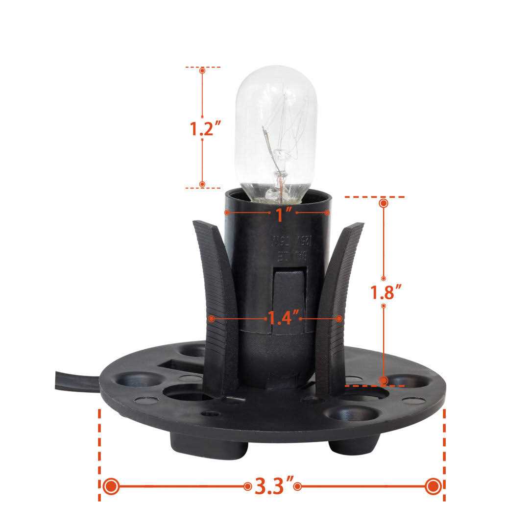 Betus Salt Lamp Cord with Dimmer Control and Base Assembly - Image 3
