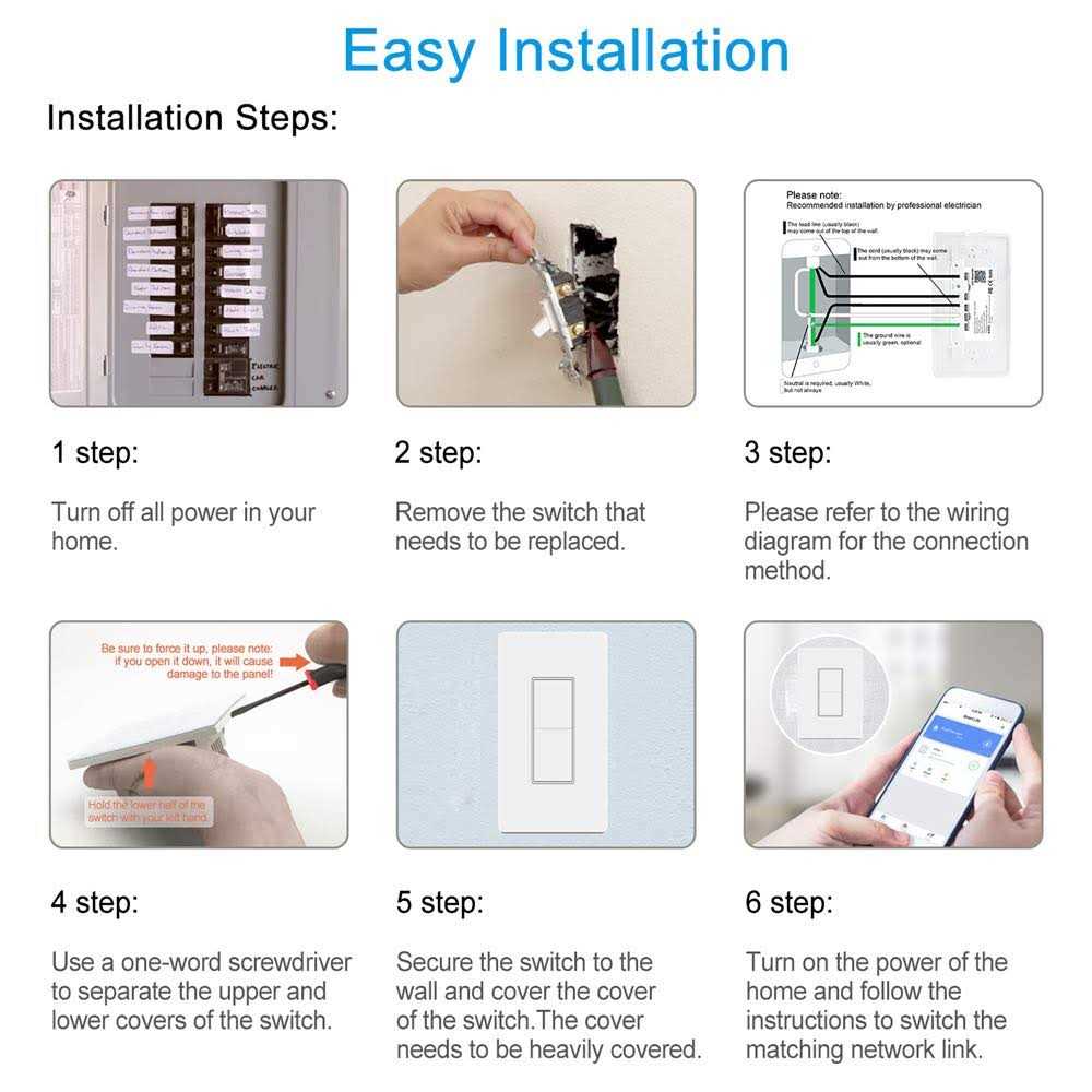 Smart Light Switch, Wifi Smart Double Switch Button, Alexa and Google Home - Image 3