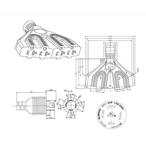25 Feet Heavy Duty Generator Adaptor Extension Cord,Locking Cord,Nema - Image 3