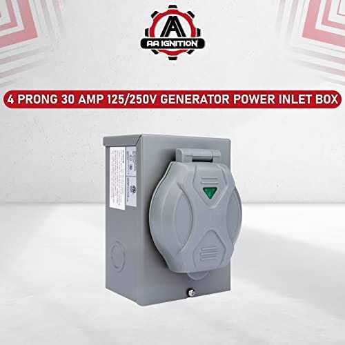 AA Ignition 4 Prong 30 Amp 125/250V Generator Power Inlet Box Pb30 Nema L14-30p Power Inlet Box - Image 5