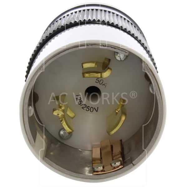 AC WORKS California Standard 50 Amp 4-Wires Locking Male Plug - Image 5