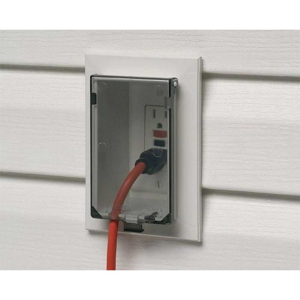 Arlington DBVS1C-1 Low Profile IN Box Recessed Outlet Box Wall Plate Kit for New Vinyl Siding Construction - Image 4
