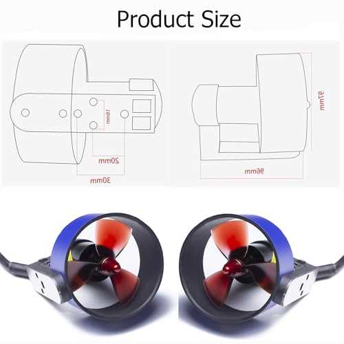 ApisQueen 12~24V Brushless Underwater Thruster U5 Set,Total Thrust 14Kg Waterproof Motor With Remote Control and Built in 100A ESC and Signal - Image 4