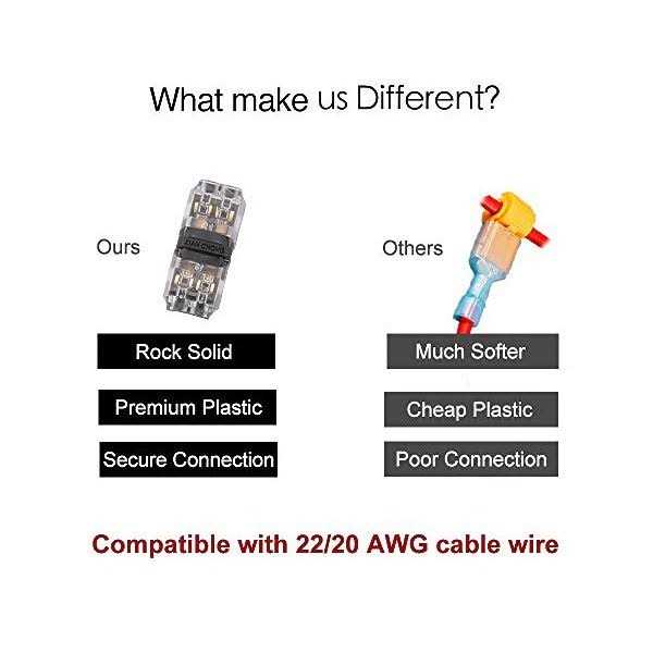 Low Voltage Wire Connectors Brightfour 12 Pack Quick Solderless Wire Splice Connector - Image 2