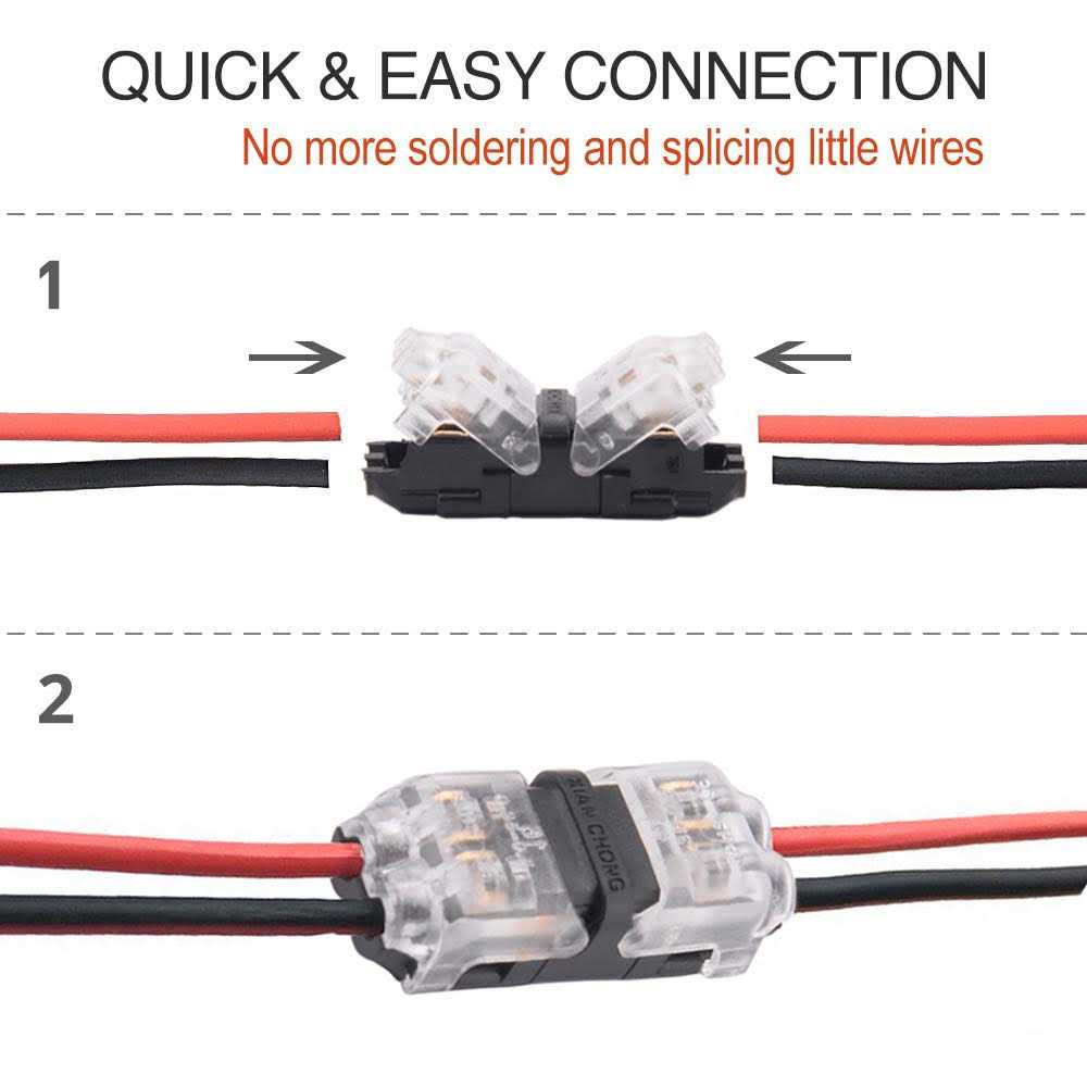 Low Voltage Wire Connectors Brightfour 12 Pack Quick Solderless Wire Splice Connector - Image 3