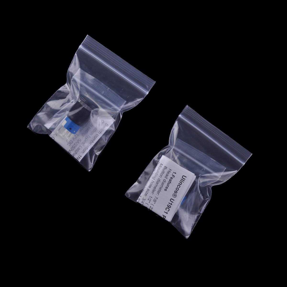 Ulincos Latching Pushbutton Switch U19C1 1NO1NC SPDT ON/Off Black Metal Shell - Image 5