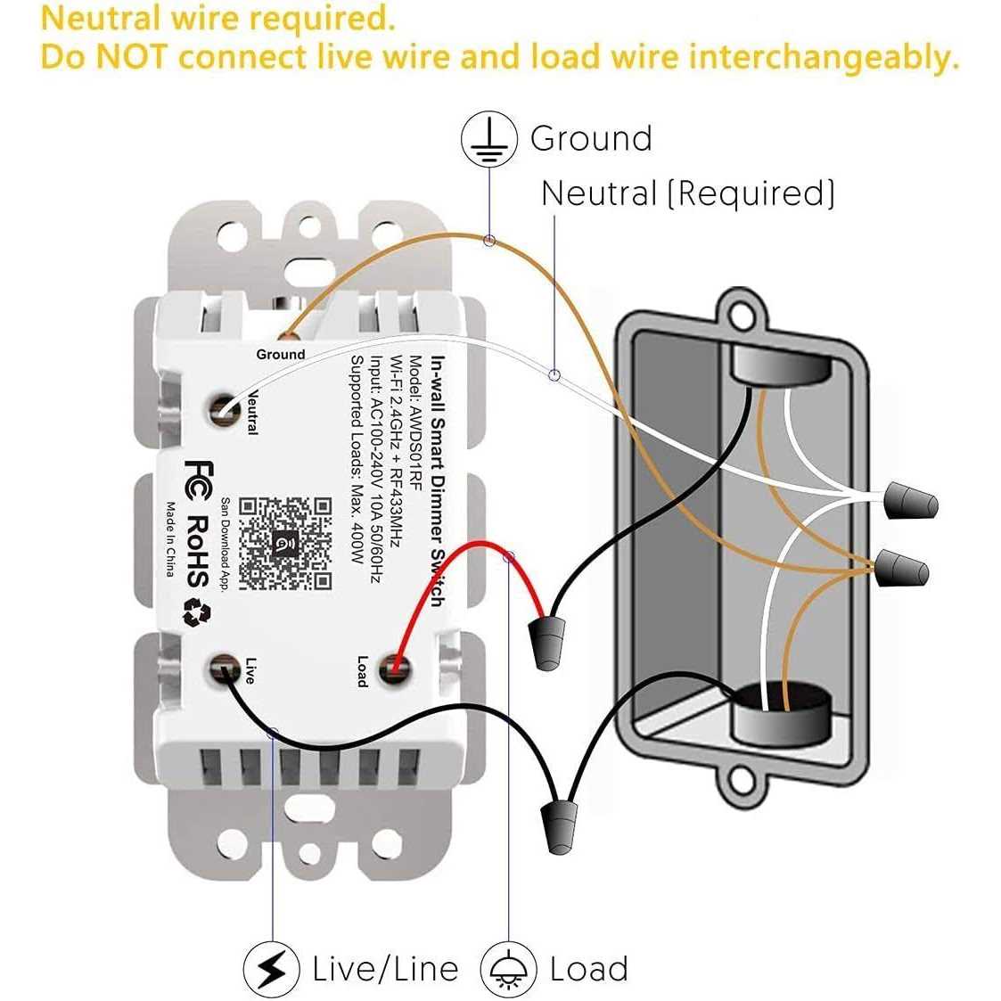 Avatar Controls Smart Dimmer Switch with Remote Control with Alexa/Google Home Light Smart Home Electrical Switch Timer Wall Switch No Hub Required - Image 3