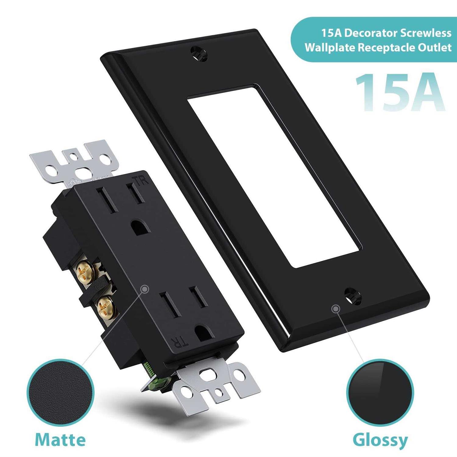 WEBANG Decorator Electrical Wall Outlet Tamper-Resistant Duplex Receptacle - Image 4