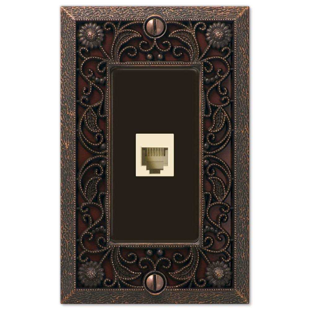 3 PC,AmerTac 65TTDB Double-Toggle Switch Wallplate, Filigree Aged Bronze - Image 4