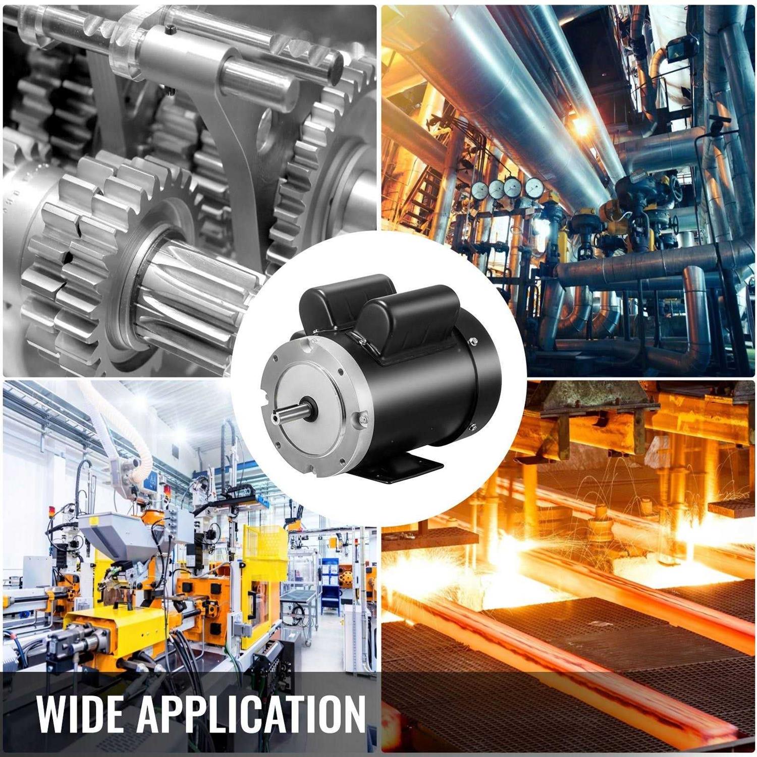 VEVOR 1.5 Hp Electric Motor 56C Frame Single Phase Tefc 115/230 V 141556C DJS141556C0000001V6 - Image 3