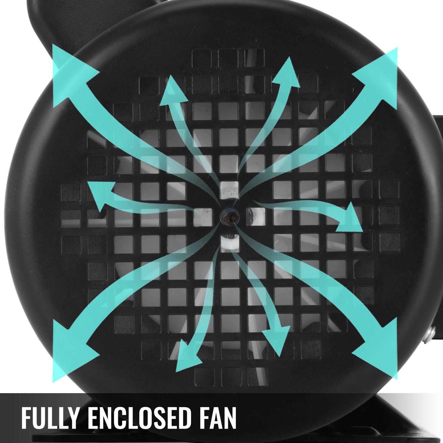 VEVOR 1Hp Electric Motor 120156C Single Phase 56C Frame TEFC 115230V 3600RPM JLDJ120156C360001V6 - Image 5