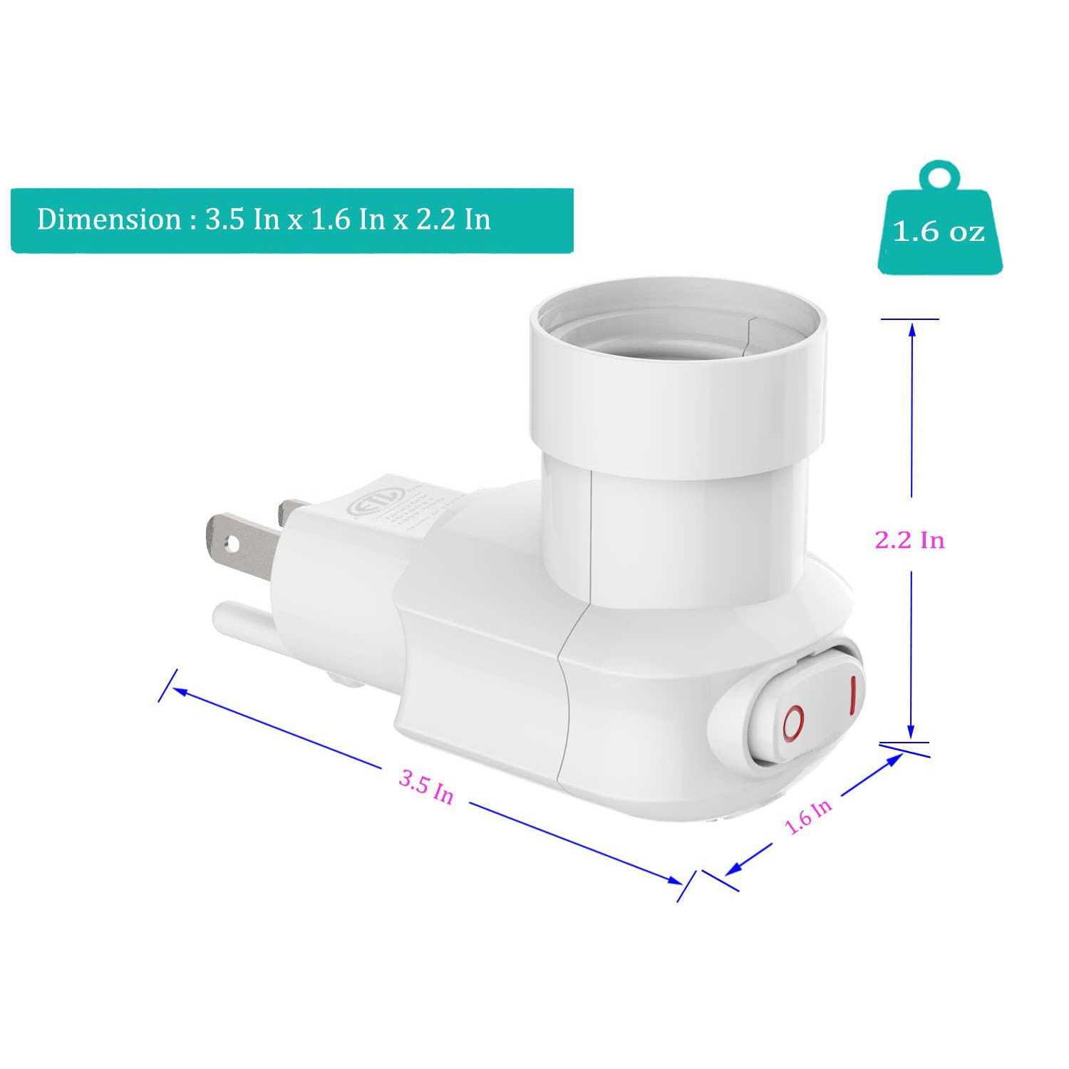 borju plug in light socket outlet to socket adapter - Image 4