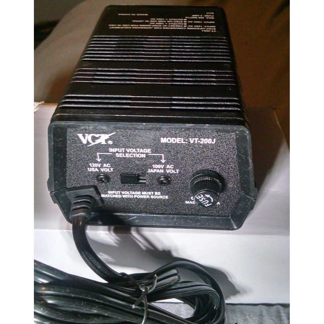VCT VT-200J Japanese Step Up Down Voltage Transformer Converts Japan 100 Volts to 110V OR 110V to 100 Volt - Image 5