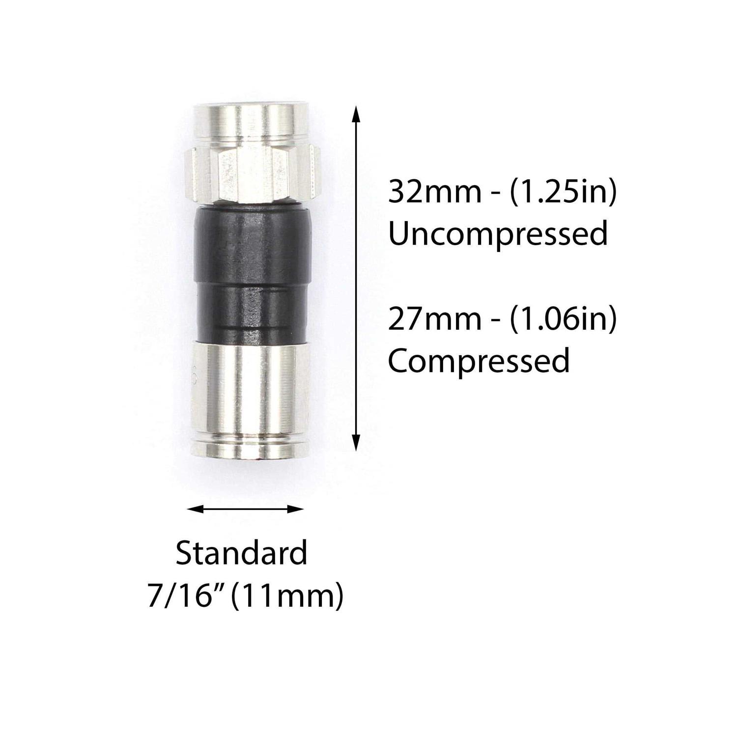 The Cimple Co Coaxial Cable Compression Fitting Connector for Rg59 Coax Cable - Image 2