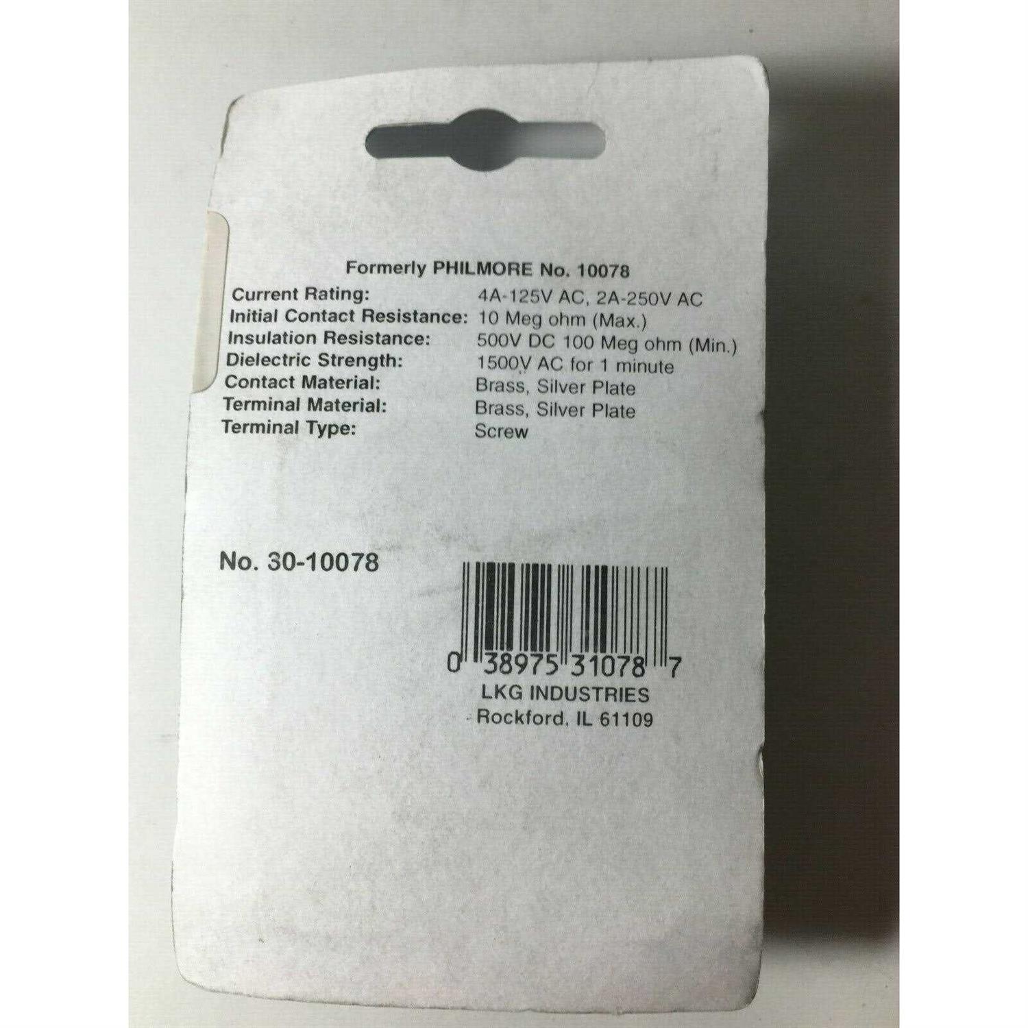 Philmore 5/8 On/Off Key Switch Lock SPST Key Removable On Or Off With 2 Keys and Nut - Image 4