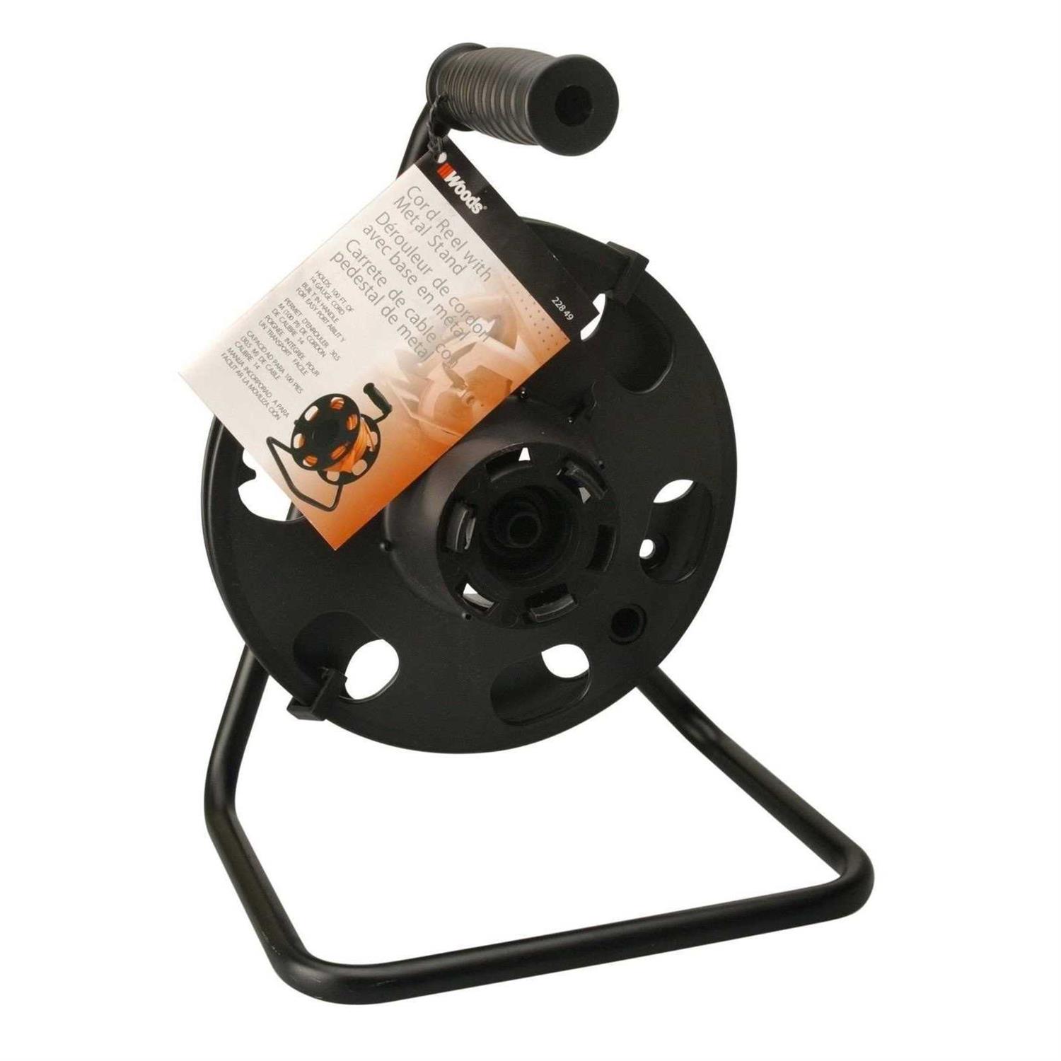 Woods 22849 Metal Extension Cord Reel Stand In Black - Image 3
