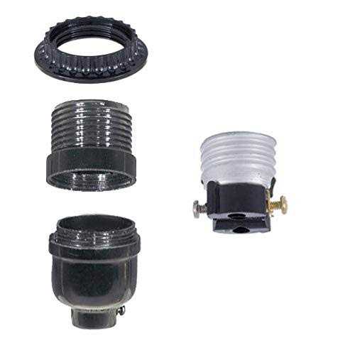 B&p Lamp Long Keyless Black Plastic Phenolic Socket with Medium Base 47686 - Image 3