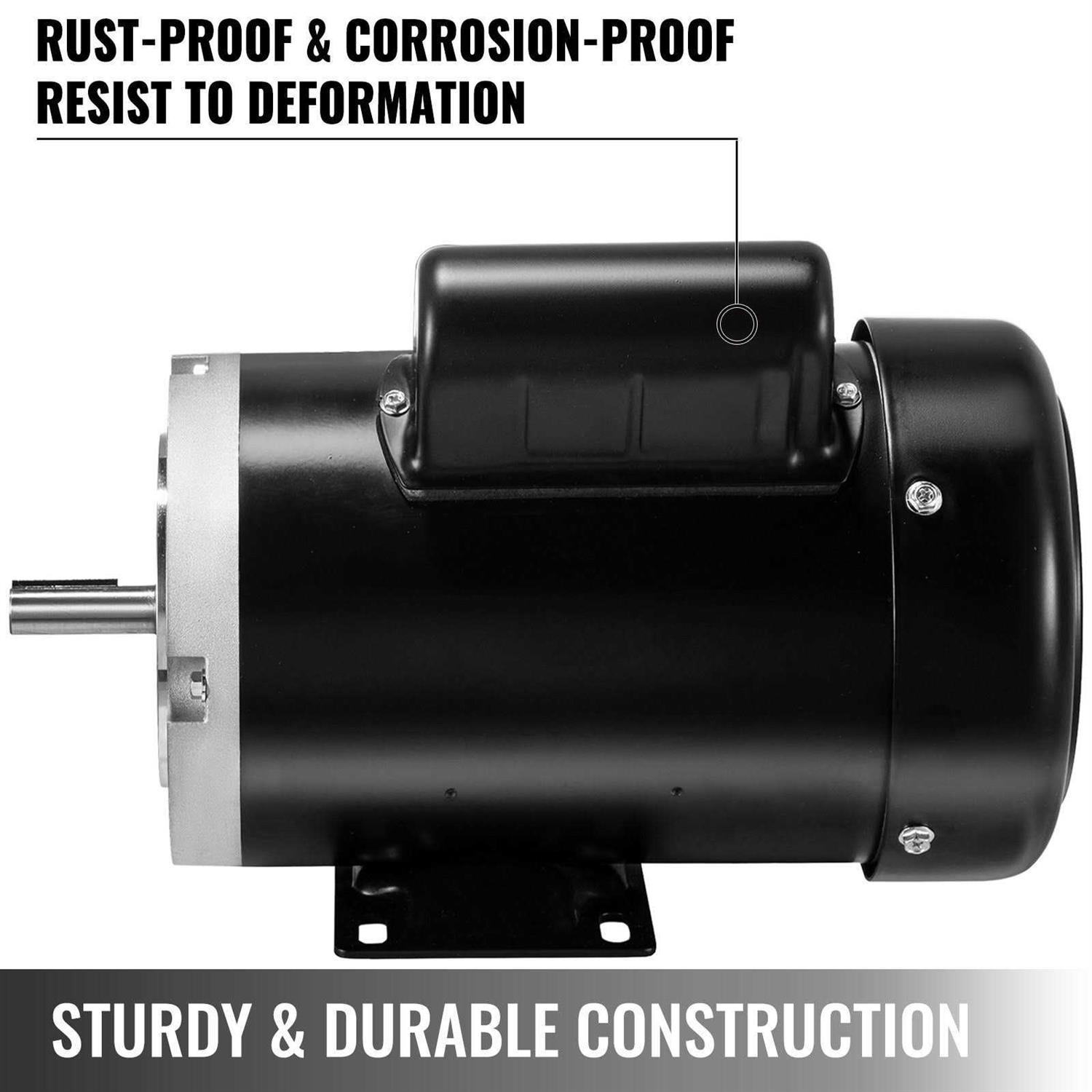 VEVOR 1Hp Electric Motor 140156C Single Phase 56C Frame Tefc 115/230V 1800RPM JLDJ140156C180001V6 - Image 3