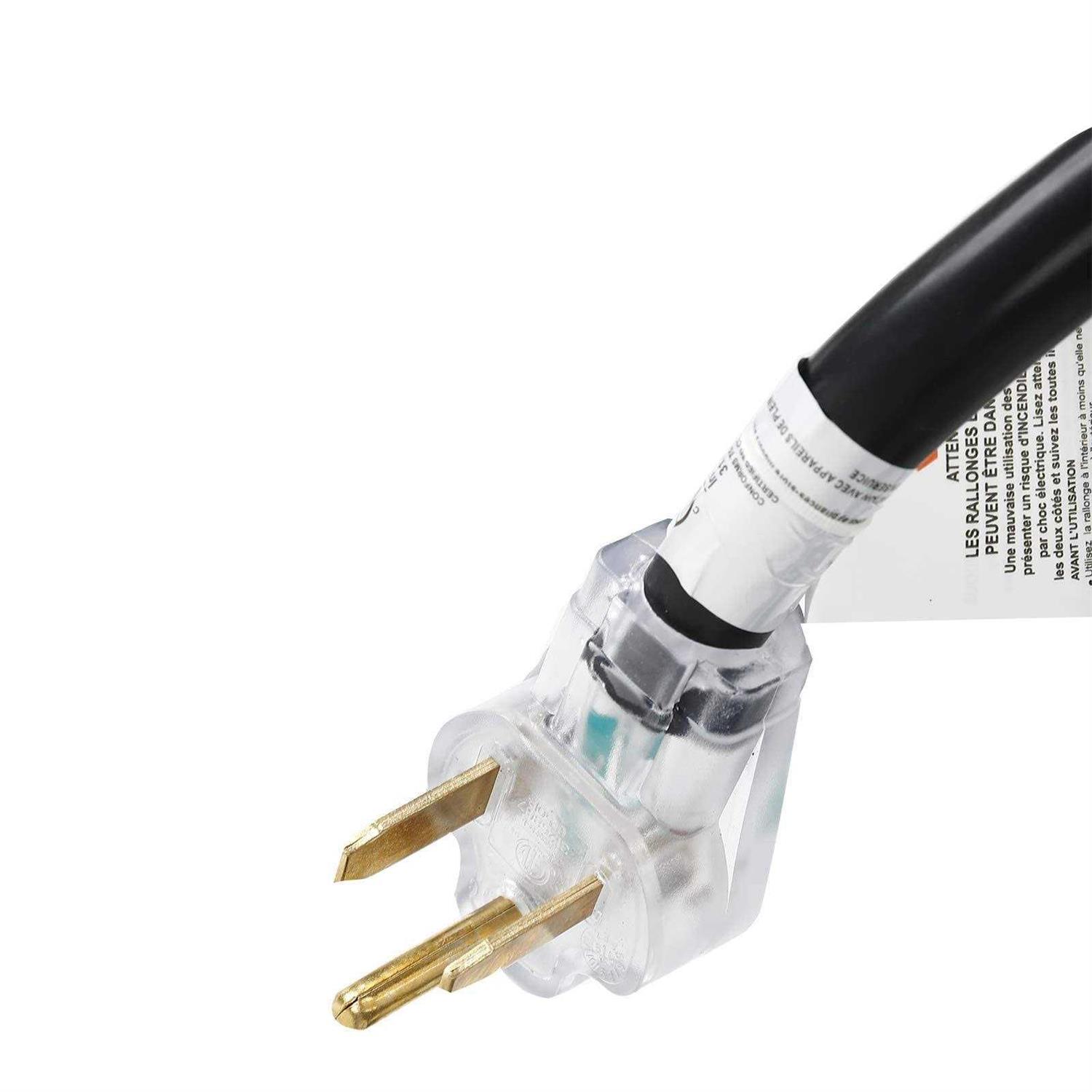 50FT 220V 50AMP Welder Extension Cord 8 Gauge Heavy Duty Industrial NEMA 6-50 Welding Machine Cord with Lighted End for MIG TIG - Image 3