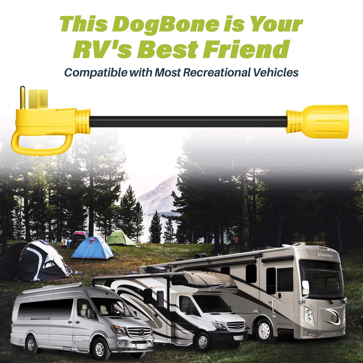 GearIT 50 Amp to 30 Amp 4-Prongs Locking Generator Transfer Switch Adapter Cord - Image 4