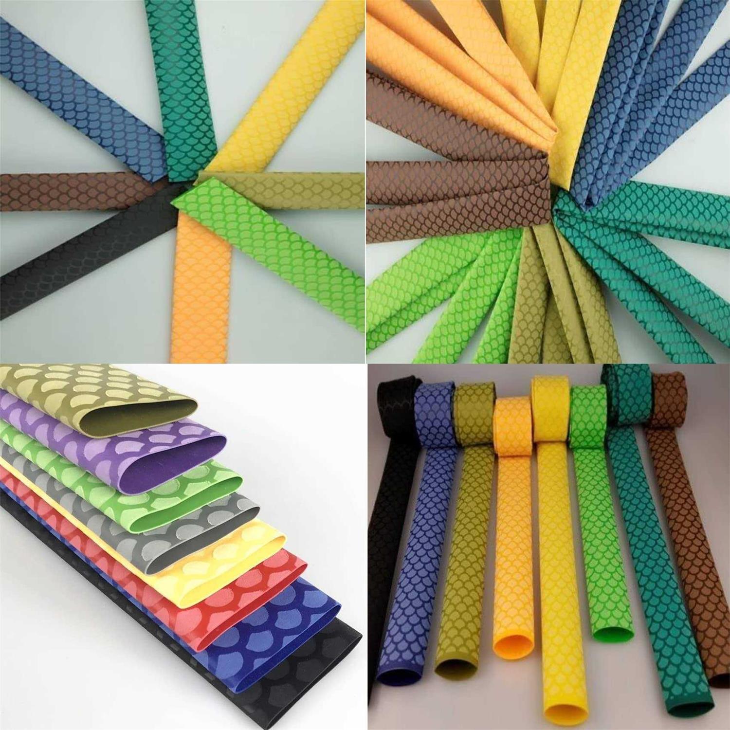 Aventik Heat Shrink Fish Scale Pattern Tube Wrap Fishing Rod Grip Rod Building Handle Non Slip Waterproof and Insulation Length 40inch - Image 4