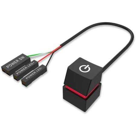 Desktop Computer Power Switch Power Supply Cable Azmxdvp External Remote Start PC Motherboard Power On/Off Switch Button Extension Cable 2M