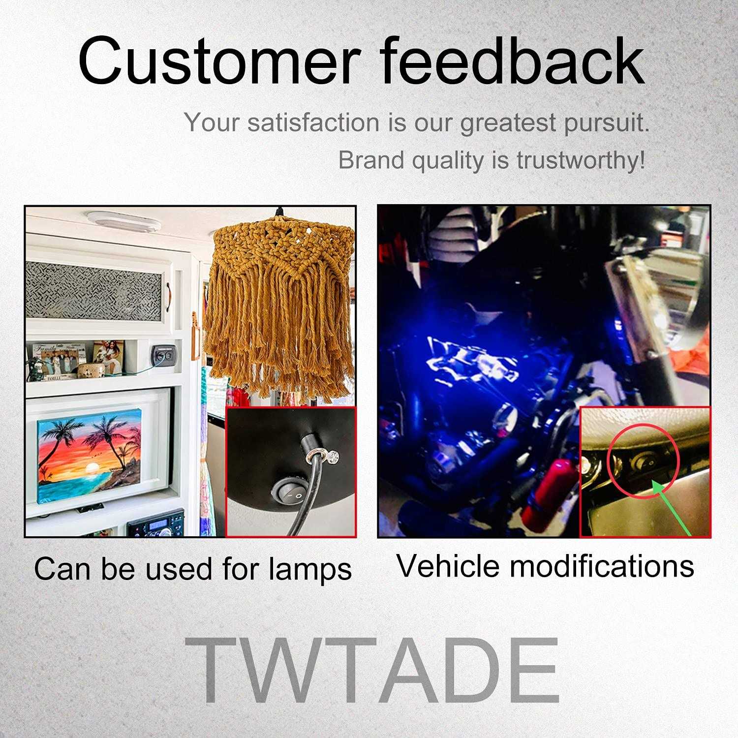 TWTADE 10Pcs Rocker Switch ON/Off SPST 2Pin Latching Toggle Switch Snap Round with Pre-Wired 6A/250V 10A/125V AC for Boat,Car etc.KCD1-X-Y - Image 5