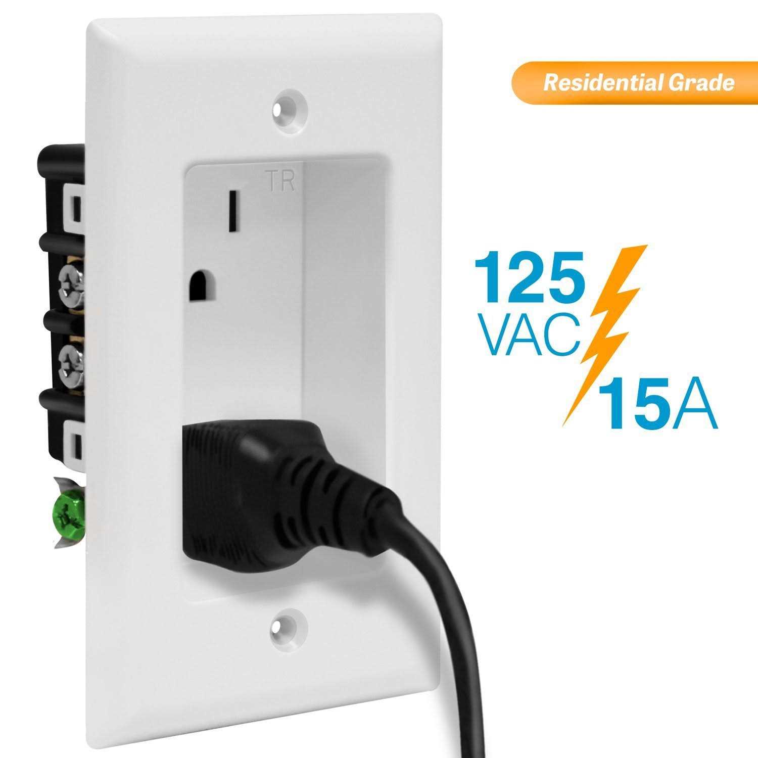 Topgreener Recessed Duplex Receptacle Outlet Flush Mounted Tamper-Resistant - Image 3