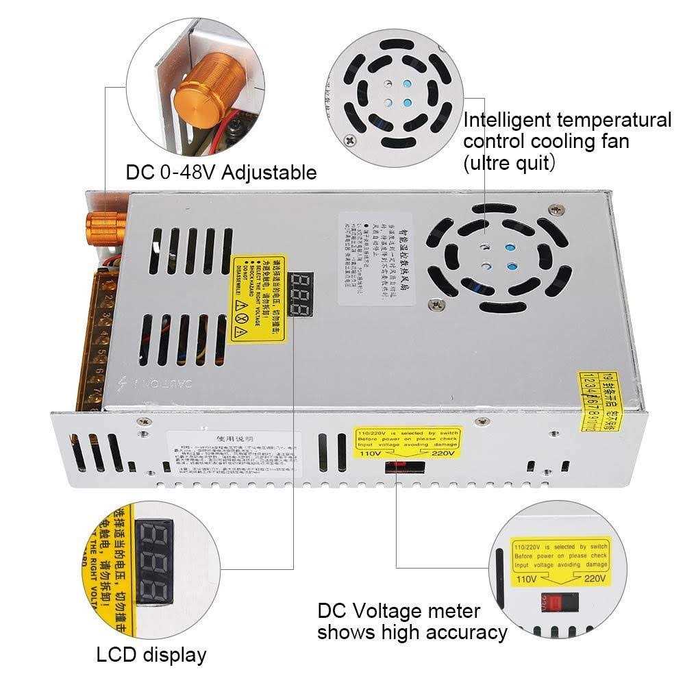Titoe Adjustable Dc Power Voltage Converter Ac 110V-220V to Dc 0-48V Module Switching Power Supply Digital Display 480W Voltage Regulator Transformer - Image 5