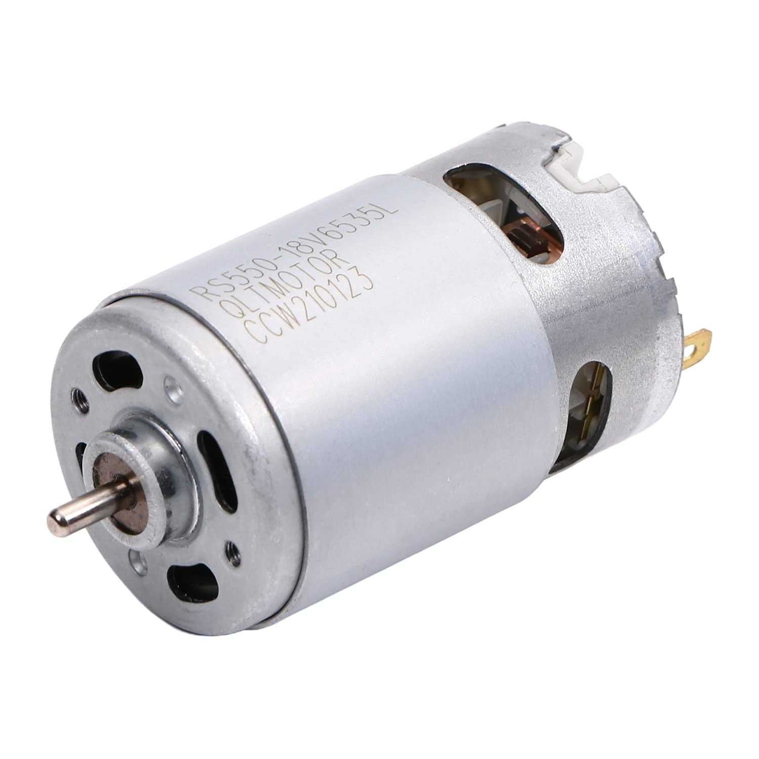 Fielect 18V DC Motor 20500RPM Round Shaft High Torque Electric Motor for DIY Electric/Electronic Projects