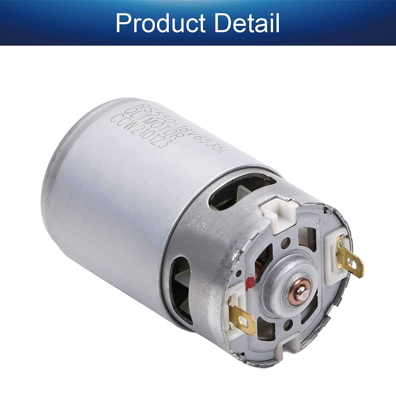 Fielect 18V DC Motor 20500RPM Round Shaft High Torque Electric Motor for DIY Electric/Electronic Projects - Image 4
