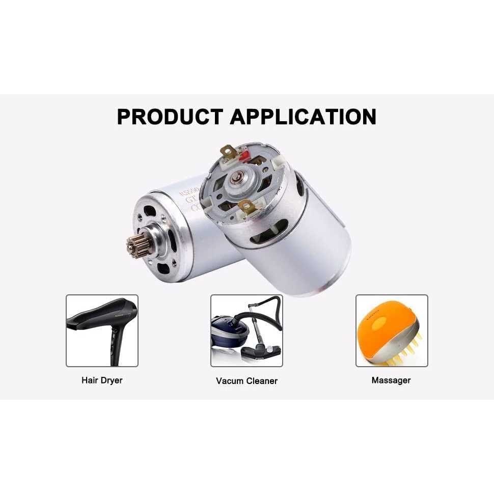 Fielect 18V DC Motor 20500RPM Round Shaft High Torque Electric Motor for DIY Electric/Electronic Projects - Image 5