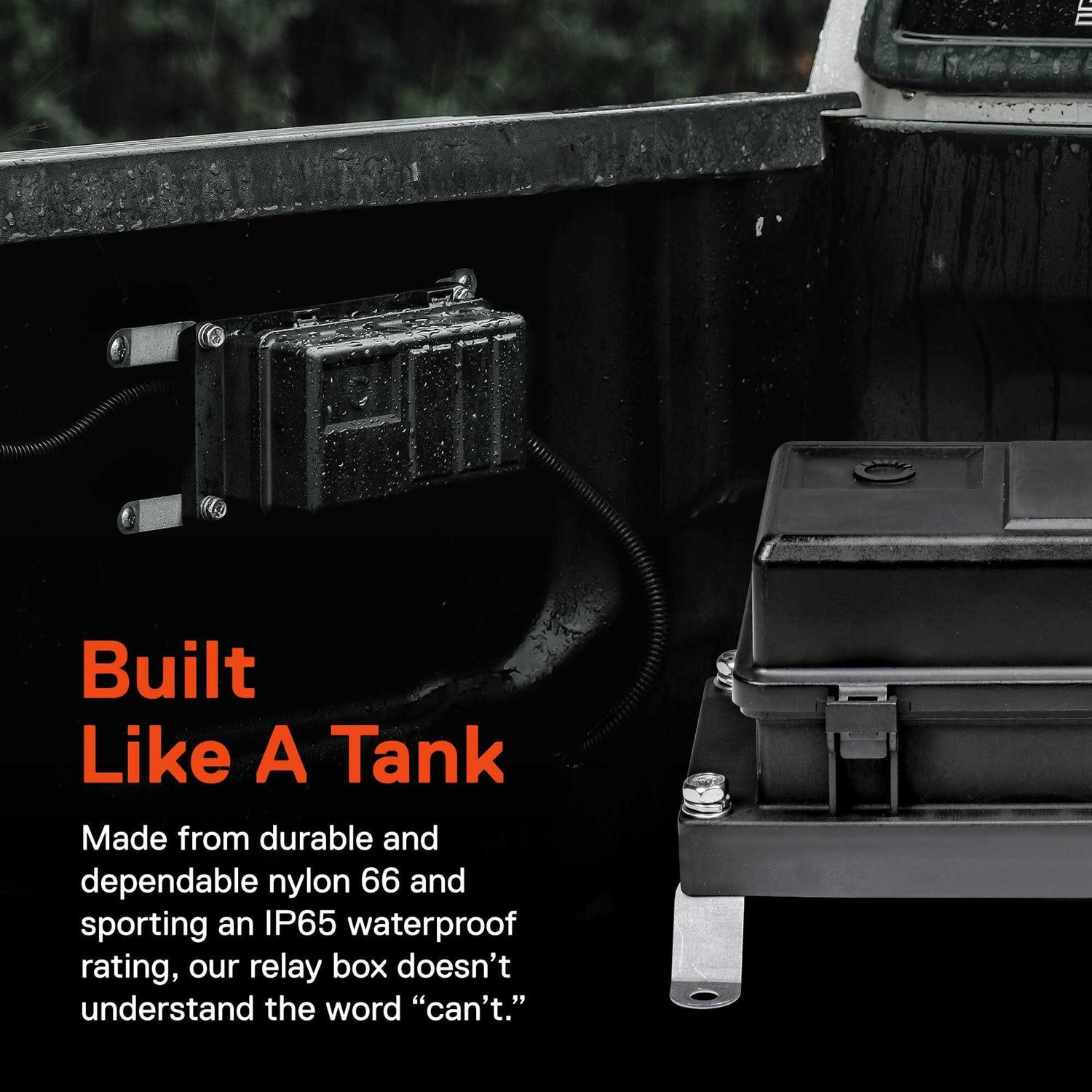 True Mods 12V Auto Waterproof Fuse Relay Box Block Kit w/ 12AWG + 16AWG Pre-Wired Harness Universal Relay - Image 4