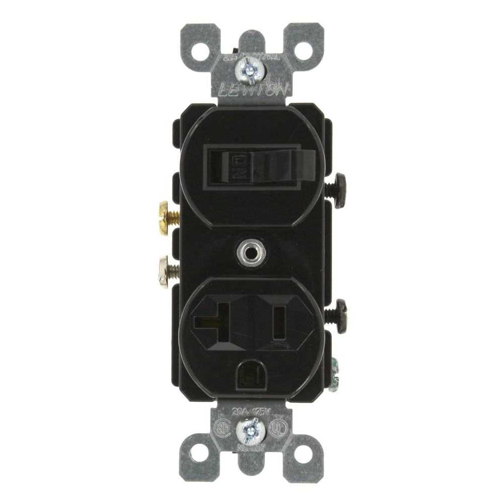 Leviton 5335-I Combination Toggle Switch / Duplex Receptacle - Image 3