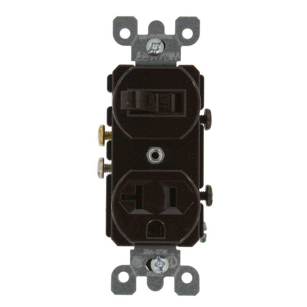 Leviton 5335-I Combination Toggle Switch / Duplex Receptacle